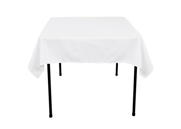 Een wit tafelkleed